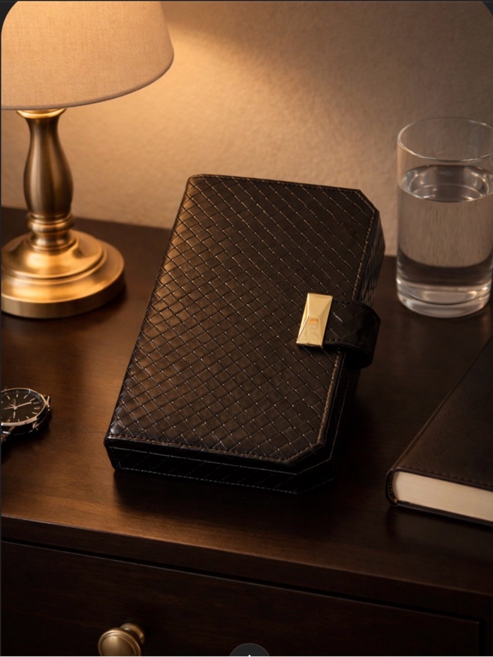 NWT SONGMICS RONNE 3-Watch Travel Case – Black/Gold Accent